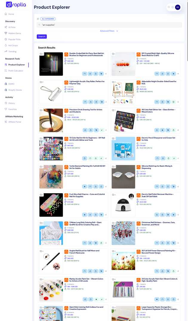 Art Supplies - Droplla