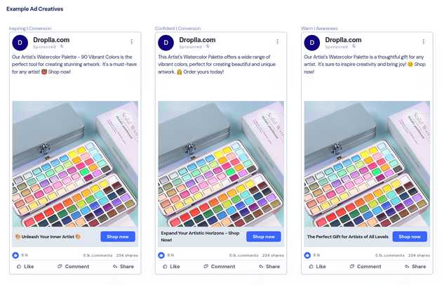 Ad Creatives for Dropshipping - Droplla